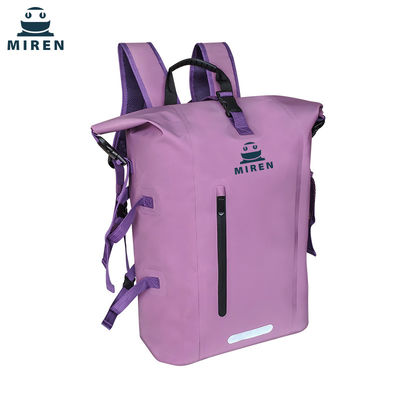 500D PVC materiaal waterdicht droog zak rugzak Paarse kleur Capaciteit 30L