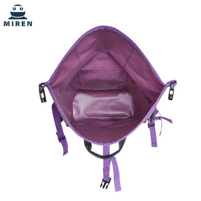 500D PVC materiaal waterdicht droog zak rugzak Paarse kleur Capaciteit 30L