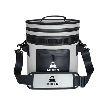 25 Doos Donkergrijze ronde koeler lek- en waterdichte zachte koelerzak voor buitenavonturen